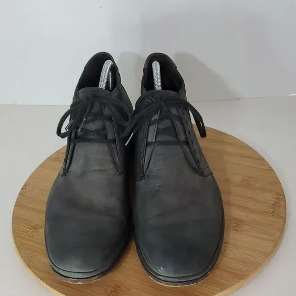 John Varvatos Black Leather Chukka Boots Men's Size 10.5